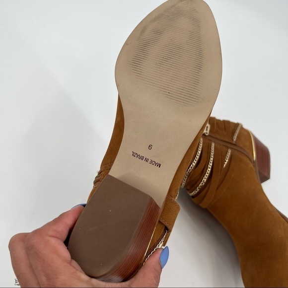 JORGE Boschoff brown ankle boots with chains size 9 - Picture 9 of 11